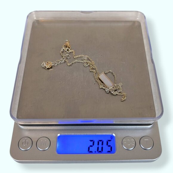 Dainty Mother of Pearl "Faith" Pendant Necklace - Picture 6 of 6